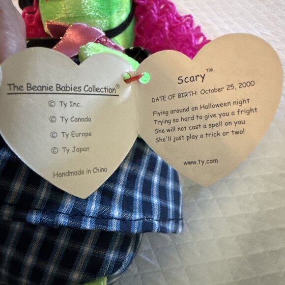 Vintage Scarey the Witch- TY Beanie Baby - Retired & Rare - New with Tags - Picture 3 of 4